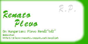 renato plevo business card